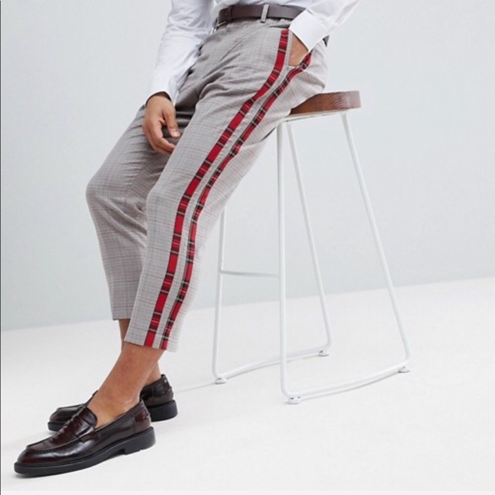 Plaid pants with cropped hem,lightweight from ASOS
